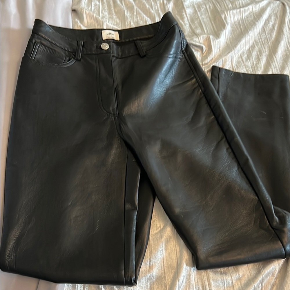 ARITZIA Wilfred Black Leather Pants